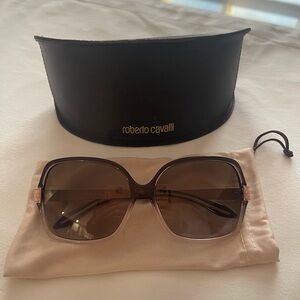 Roberto Cavalli Elegant Brown Sunglasses